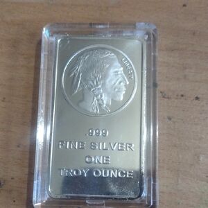 Stamped Silver Minted Bar